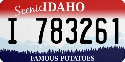 ID license plate I783261