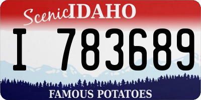 ID license plate I783689