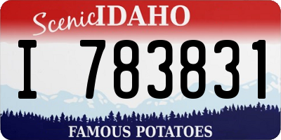 ID license plate I783831