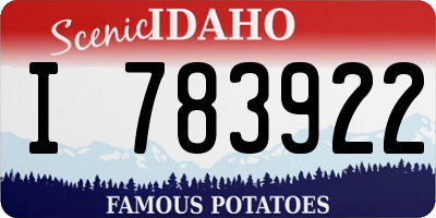 ID license plate I783922