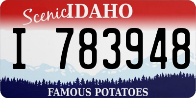 ID license plate I783948