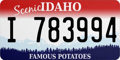 ID license plate I783994