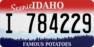 ID license plate I784229