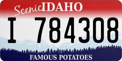 ID license plate I784308