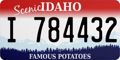 ID license plate I784432