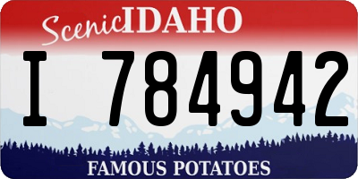 ID license plate I784942