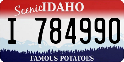 ID license plate I784990