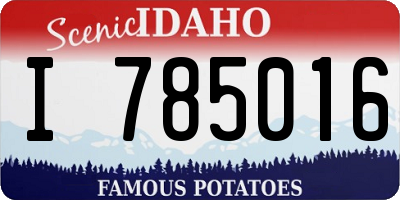 ID license plate I785016