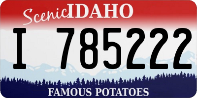 ID license plate I785222