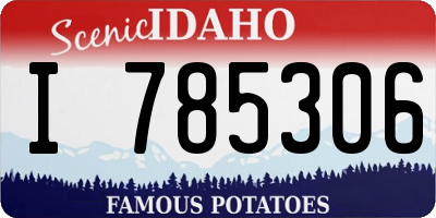 ID license plate I785306