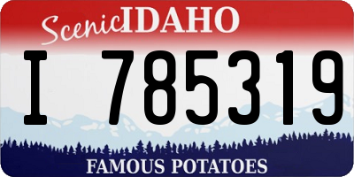 ID license plate I785319