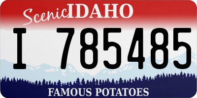 ID license plate I785485