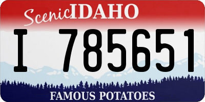 ID license plate I785651