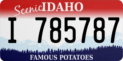 ID license plate I785787