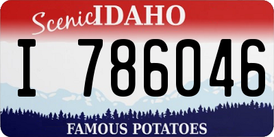 ID license plate I786046