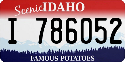 ID license plate I786052