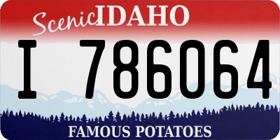 ID license plate I786064