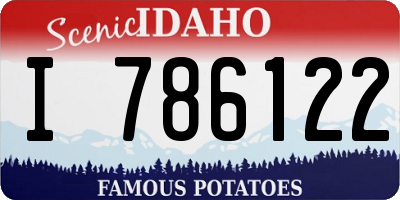 ID license plate I786122