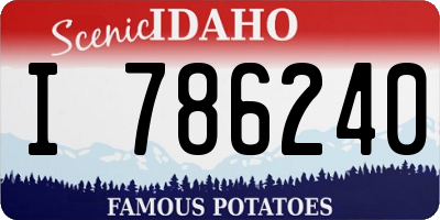 ID license plate I786240