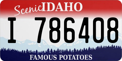 ID license plate I786408