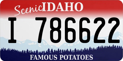 ID license plate I786622