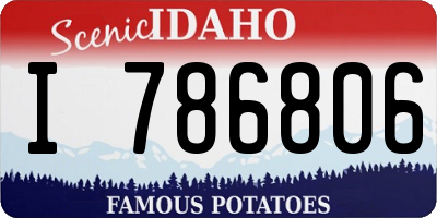 ID license plate I786806