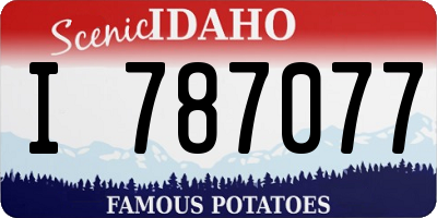 ID license plate I787077