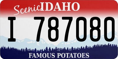 ID license plate I787080