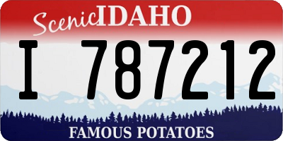 ID license plate I787212