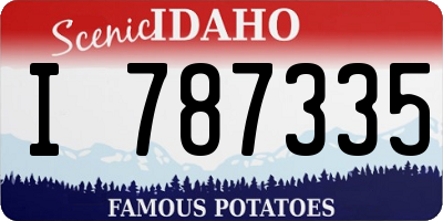 ID license plate I787335