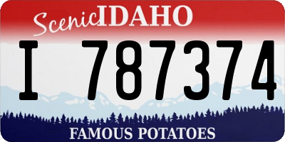 ID license plate I787374