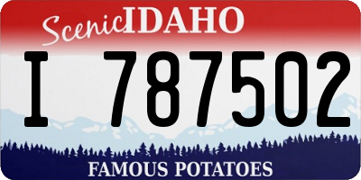 ID license plate I787502