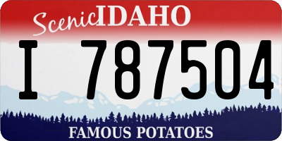ID license plate I787504
