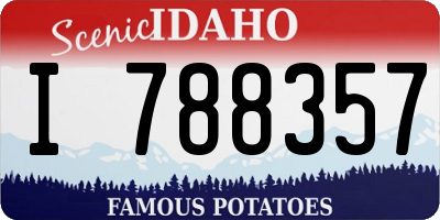 ID license plate I788357