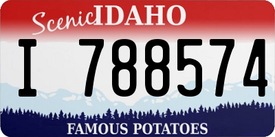 ID license plate I788574