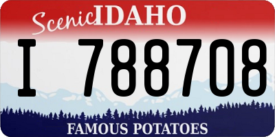 ID license plate I788708