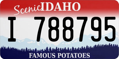 ID license plate I788795