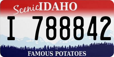 ID license plate I788842