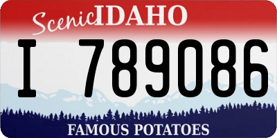 ID license plate I789086