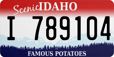 ID license plate I789104