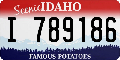 ID license plate I789186