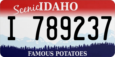 ID license plate I789237