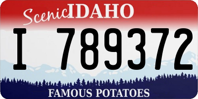 ID license plate I789372