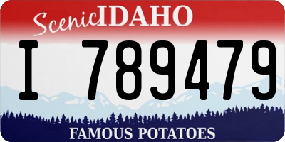 ID license plate I789479