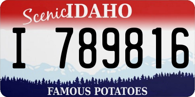 ID license plate I789816