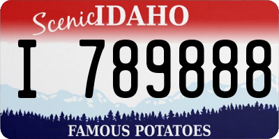 ID license plate I789888