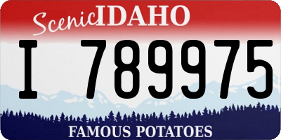 ID license plate I789975
