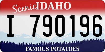 ID license plate I790196