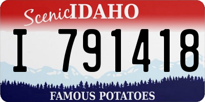 ID license plate I791418