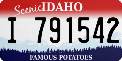 ID license plate I791542
